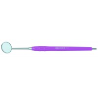 Dental Mirror, Softgrip Handle, Cone Socket, Purple, 5/pack